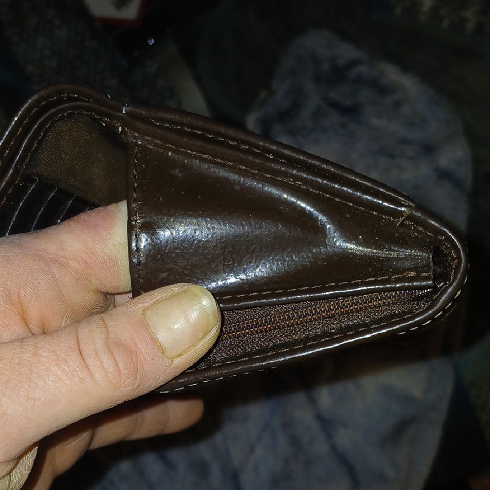 Coach Brown Monogram Pocket Wallet - Picture 4 of 10